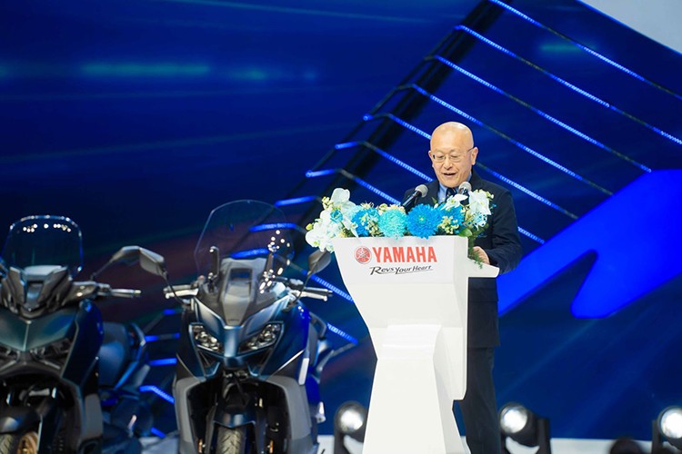 Dan xe may cua Yamaha Motor Viet Nam noi bat tai VMS 2024