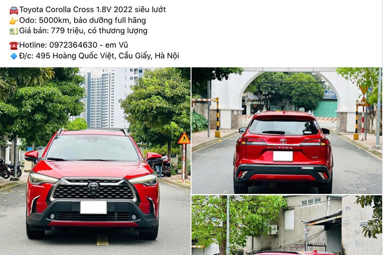 Toyota Corolla Cross 2022 chay 5000km rao ban 779 trieu tai Ha Noi-Hinh-2