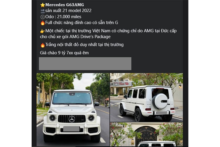 Dan choi 9x ban Mercedes-AMG G63 chay xuyen luc dia 9,7 ty