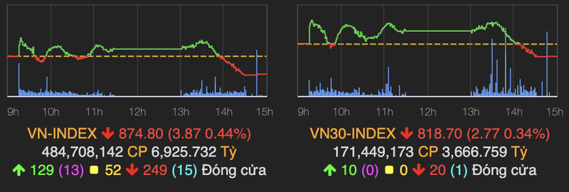 Co phieu CTD giam san, VN-Index quay dau giam diem