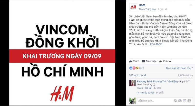 Hot: H&M khai truong cua hang dau tien tai Sai Gon ngay 9/9