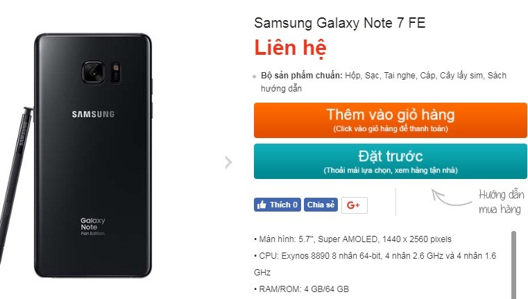 Xon xao tin don Galaxy Note FE chinh hang sap ban tai VN