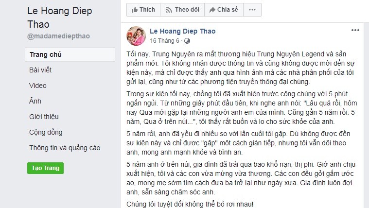 Ba Diep Thao vang mat phien hoa giai voi chong: 