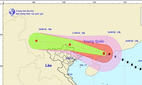 Du bao thoi tiet 17/9: Bao Mangkhut suy yeu, Ha Noi giam 6 do