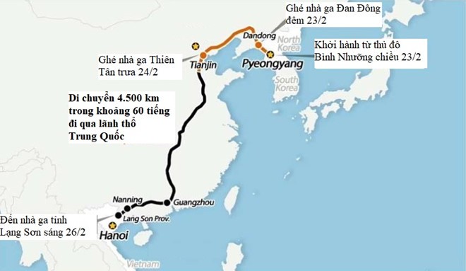 Tau boc thep cua ong Kim Jong Un di qua Ho Nam, con cach VN hon 900 km-Hinh-2