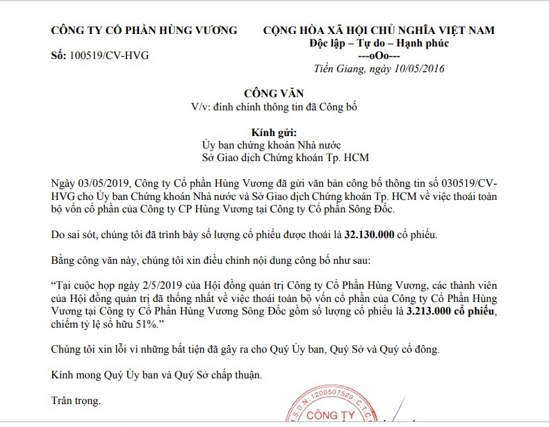 No ngap dau, “vua ca tra” Hung Vuong ban tiep cong ty con