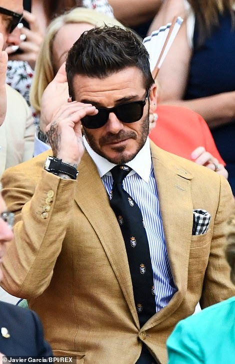 David Beckham 'dot mat' o Wimbledon 2019 vi qua dep trai 'chuan men'-Hinh-5