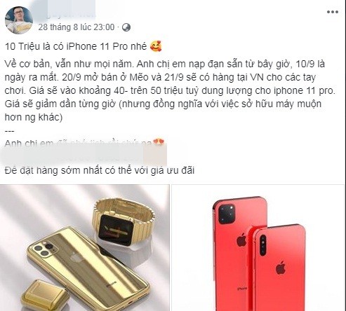 Loan gia iPhone 11 sat gio 