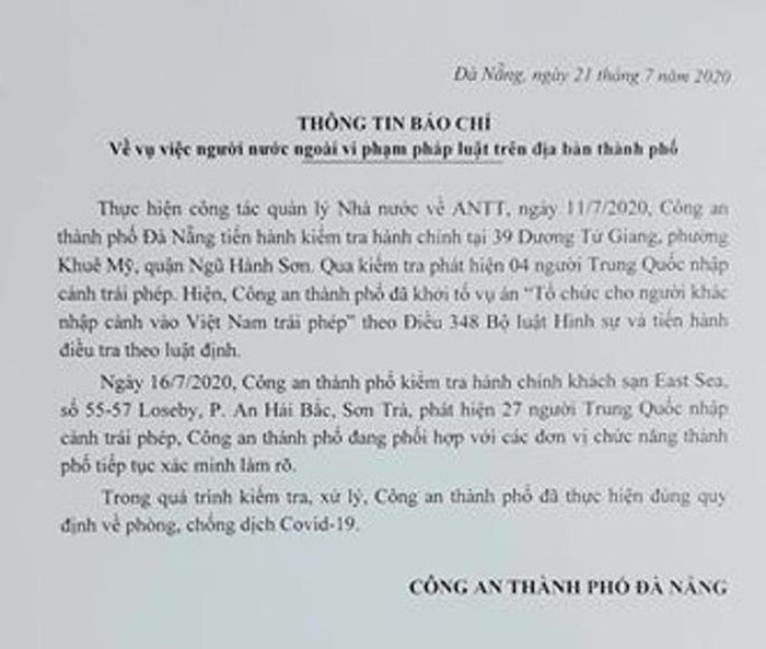 Da Nang khoi to vu an dua nguoi Trung Quoc nhap canh trai phep vao Viet Nam-Hinh-2