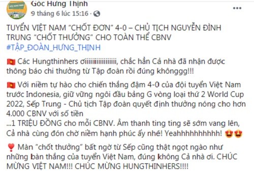 Ong chu Tap doan Hung Thinh chi khung thuong nhan vien la ai?