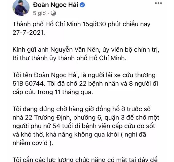 Quan 3 phan bac thong tin ong Doan Ngoc Hai phan anh tren Facebook