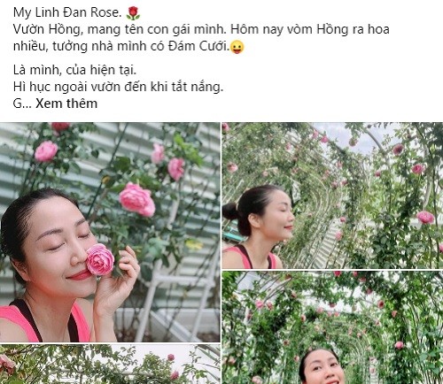 Vuon hong hoanh trang nhu rap dam cuoi cua Oc Thanh Van