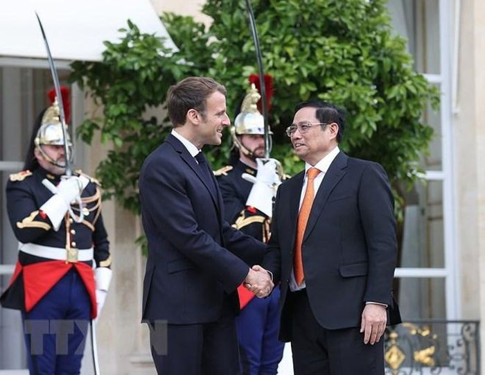 Thu tuong Pham Minh Chinh hoi kien Tong thong Phap Emmanuel Macron-Hinh-2