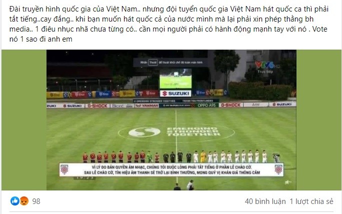 Quoc ca tran Viet Nam - Lao bi tat, BH Media noi gi?