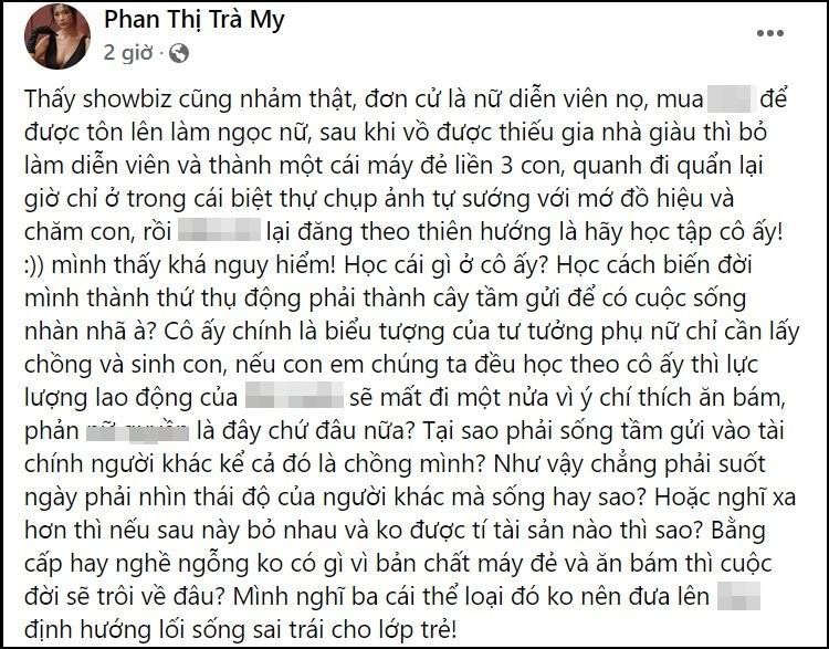 Tra My xeo xat sau khi Tang Thanh Ha dang anh 2 con cho-Hinh-3