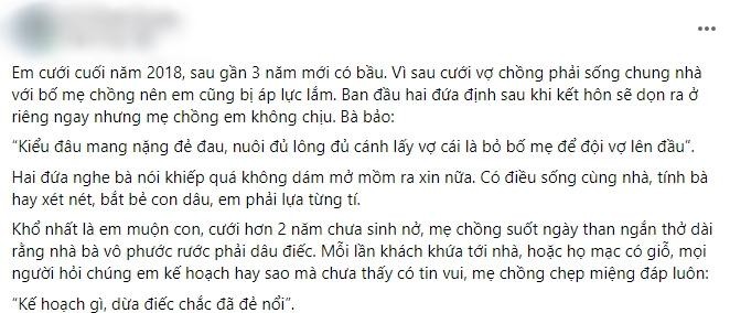 Con dau bi doa sinh non, me chong mia mai 'da luoi con lam tro'