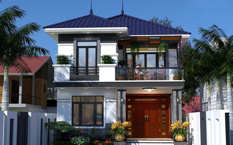 Mẫu thiết kế nhà 2 tầng mái Thái với giá xây nhà 500 triệu đồng
