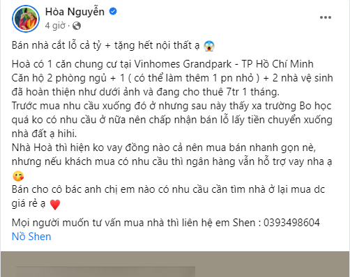 Ben trong can ho chung cu Hoa Minzy vua rao ban