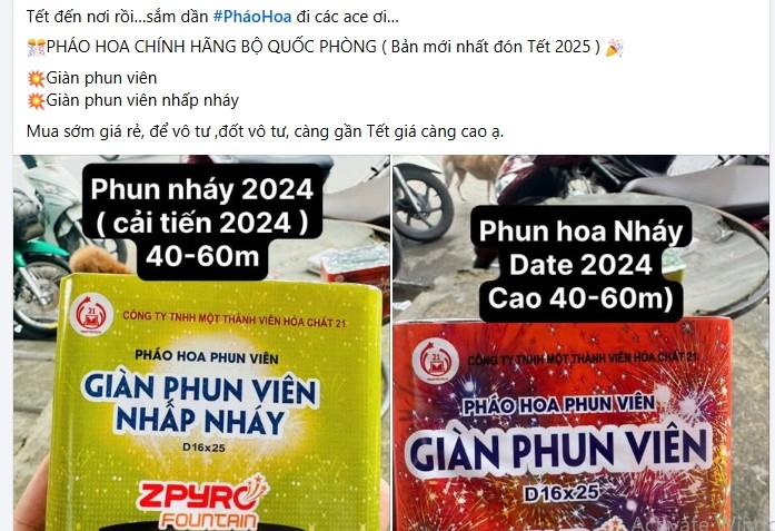 Gan Tet At Ty 2025, phao hoa loan gia, chay hang