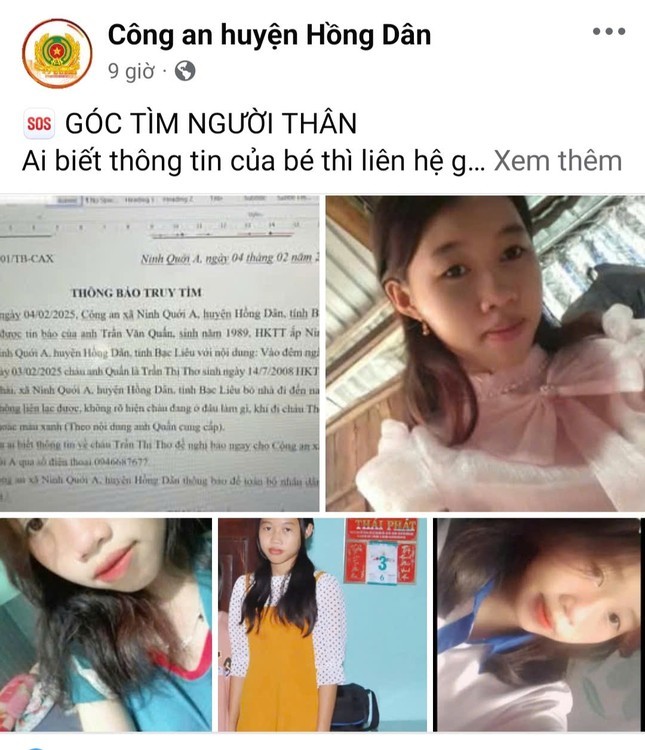 Nu sinh o Bac Lieu ‘mat tich’ bi an sau ky nghi Tet