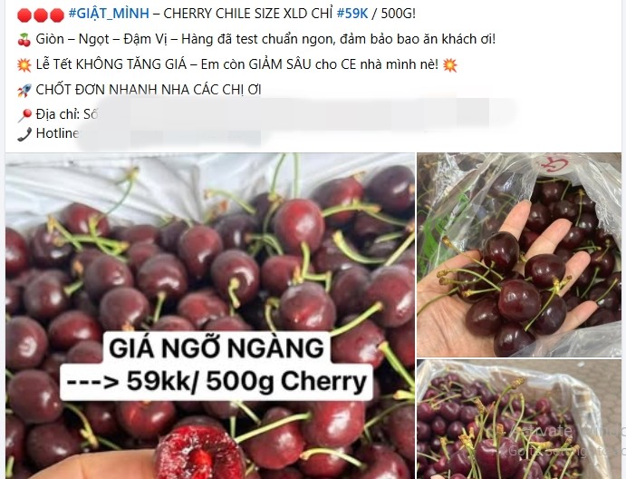 Cherry nhap khau “re chua tung thay”, chi em thi nhau mua