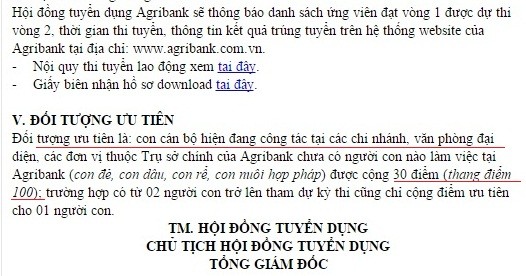 Agribank uu tien 