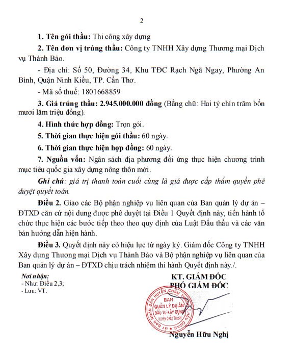 Hậu Giang: Công ty Thành Bảo một ngày trúng 2 gói thầu xây lắp - Hình 8 Hau Giang: Cong ty Thanh Bao mot ngay trung 2 goi thau xay lap-Hinh-8