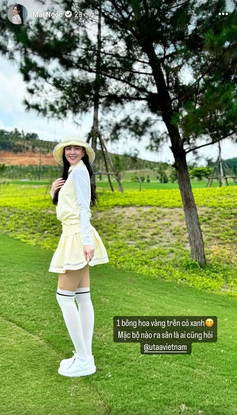 Du ban den may, nu MC dep nhat VTV cham chi danh golf-Hinh-2