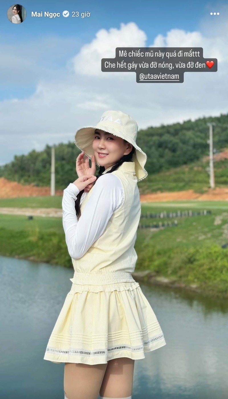 Du ban den may, nu MC dep nhat VTV cham chi danh golf