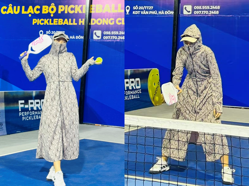 Dien outfit “ba thim” len san pickleball, nguoi choi gay bao mang-Hinh-10