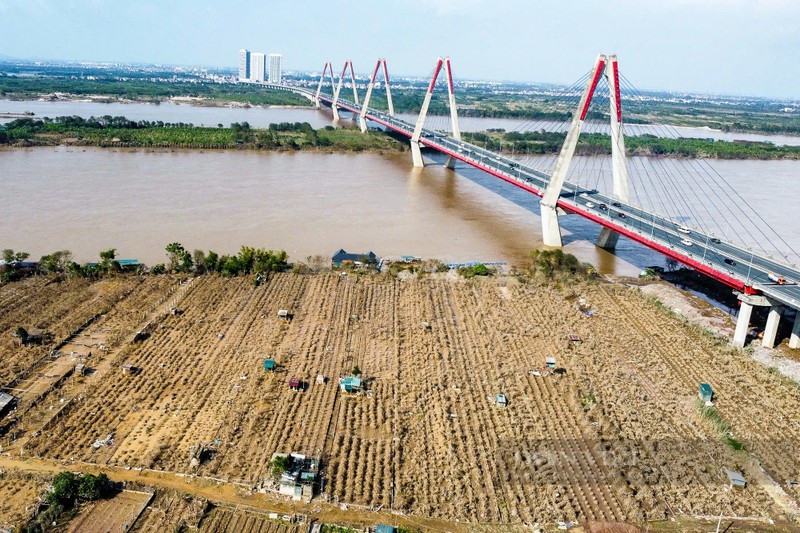 Khu vuc ven song Hong tai Ha Noi sau khi nuoc lu di qua-Hinh-5