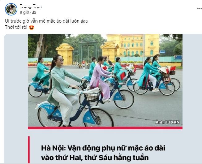 Ha Noi van dong phu nu mac ao dai: Netizen phan ung the nao?-Hinh-2