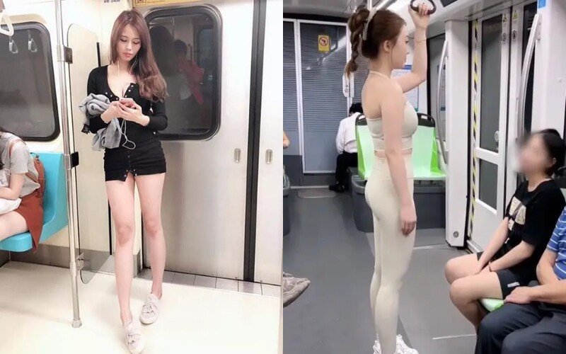 Mac goi cam tren tau dien, cac co gai tre khien netizen “ngai thay“-Hinh-3