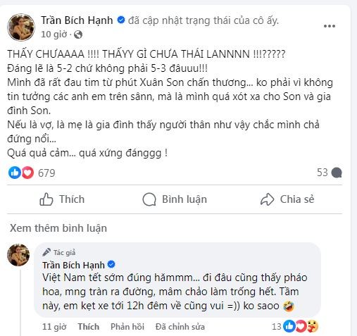 Ban gai Van Thanh khoe khoanh khac facetime an mung chien thang-Hinh-2