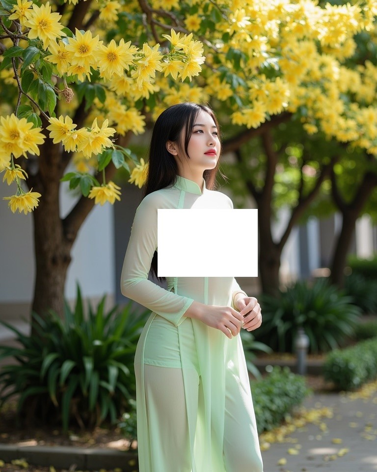 Su that hinh anh co gai mac ao dai ben ho boi phan cam-Hinh-5