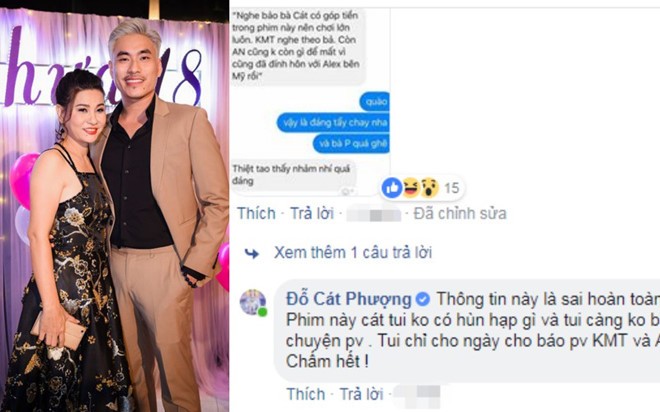 Cat Phuong noi gi khi bi to dan dung vu An Nguy yeu Kieu Minh Tuan?
