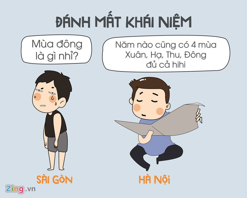 Khi mua dong ve, Ha Noi va Sai Gon khac nhau the nao?