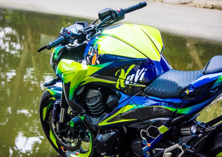 Moto Kawasaki Z800 &quot;thay ao&quot; mau me cua biker Da Lat-Hinh-3