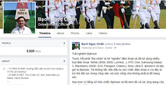 Chinh tri Viet Nam danh gia dien thoai Bphone ra sao?