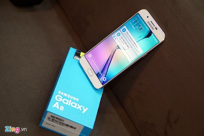 Hinh anh mo hop smartphone Samsung Galaxy A8 sieu mong tuyet dep-Hinh-12