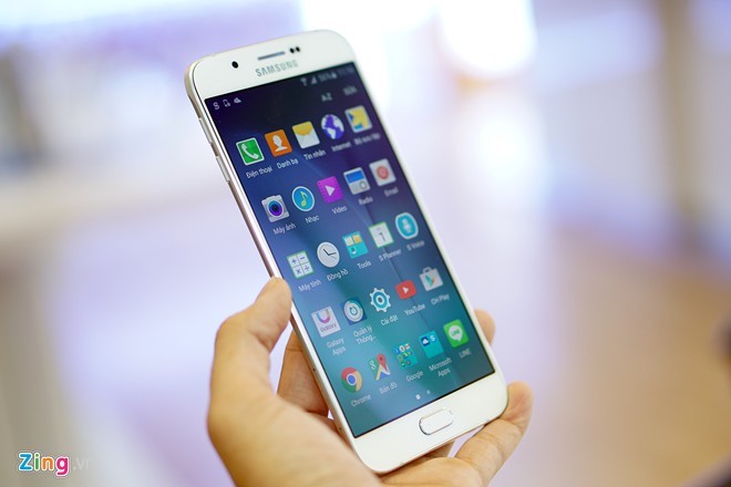 Hinh anh mo hop smartphone Samsung Galaxy A8 sieu mong tuyet dep-Hinh-9