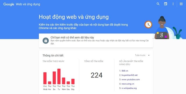 Huong dan cach tai ve lich su tim kiem tren Google