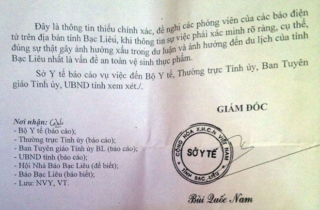 Nguyen GD so tu vong do an tiet canh doi la tin that thiet