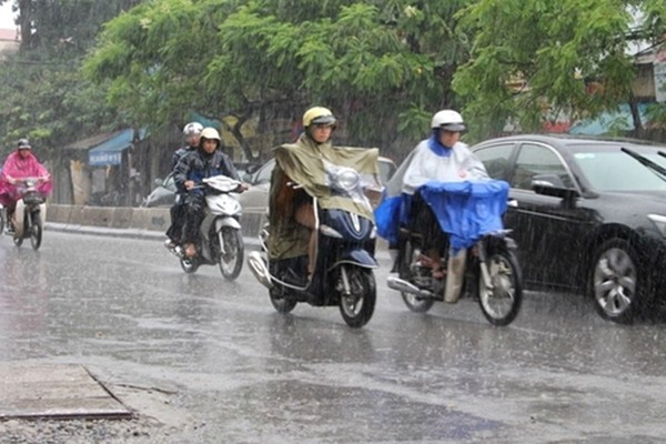 Du bao thoi tiet 18/10, Ha Noi mua rao