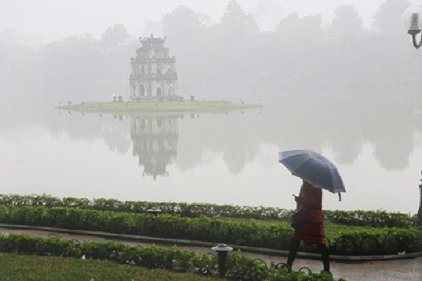 Du bao thoi tiet 21/12, Ha Noi mua phun, troi ret