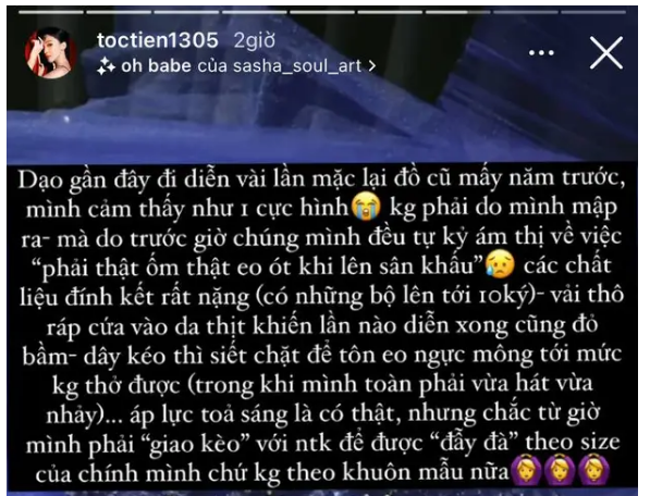 Toc Tien ke ve 3 “noi kho” khi di bieu dien