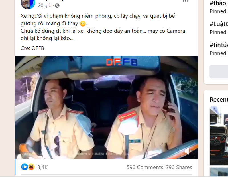 Da lam ro hai CSGT co loi noi khong chuan muc trong clip tren mang xa hoi