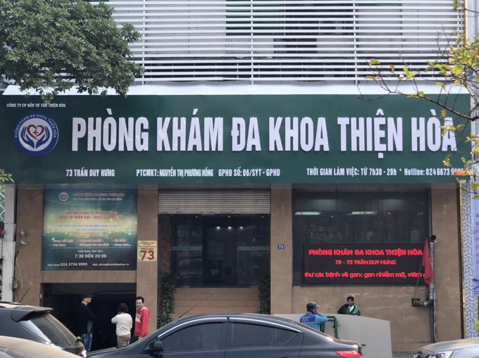 Ha Noi: Dinh chi hoat dong cua Phong kham Da khoa Thien Hoa