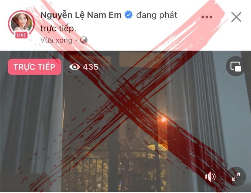 Nam Em treo ra ban cong khi livestream co vi pham phap luat?