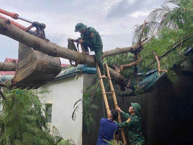 Nha dan o huyen mien nui Thanh Hoa bi toc mai do giong loc